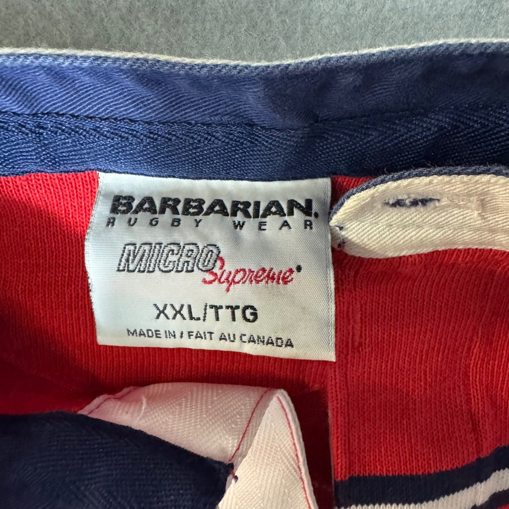 Barbarian Rugby Wear Micro Supreme Jersey Red Rugby Ontario Mens XXL Canada - Picture 2 of 6